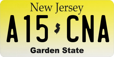 NJ license plate A15CNA