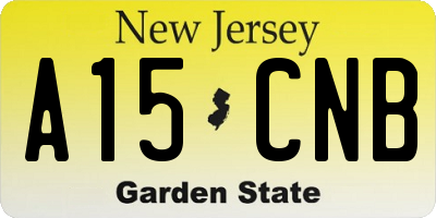 NJ license plate A15CNB