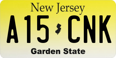 NJ license plate A15CNK