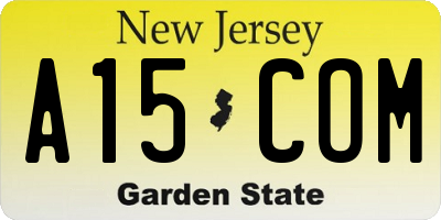NJ license plate A15COM