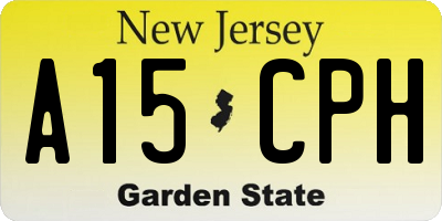 NJ license plate A15CPH