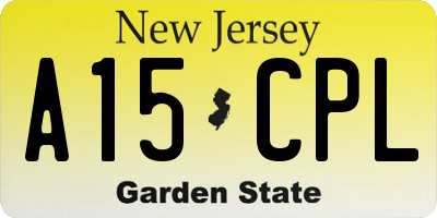 NJ license plate A15CPL