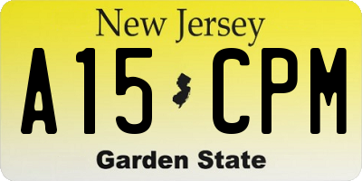 NJ license plate A15CPM