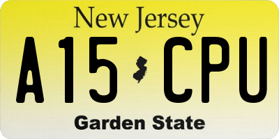 NJ license plate A15CPU