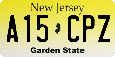 NJ license plate A15CPZ