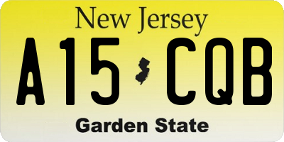 NJ license plate A15CQB