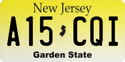 NJ license plate A15CQI