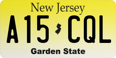 NJ license plate A15CQL