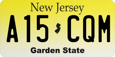 NJ license plate A15CQM