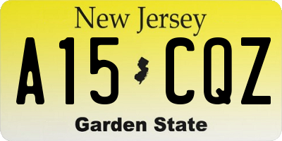 NJ license plate A15CQZ