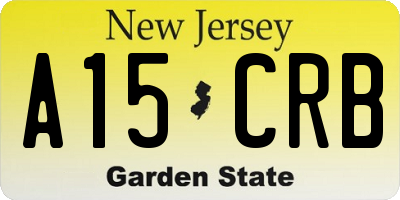 NJ license plate A15CRB