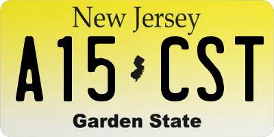 NJ license plate A15CST