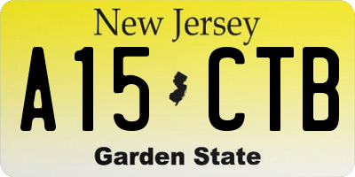 NJ license plate A15CTB