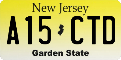 NJ license plate A15CTD