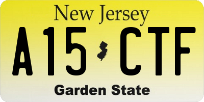 NJ license plate A15CTF