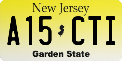 NJ license plate A15CTI