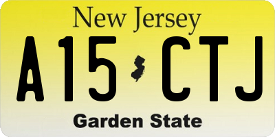 NJ license plate A15CTJ
