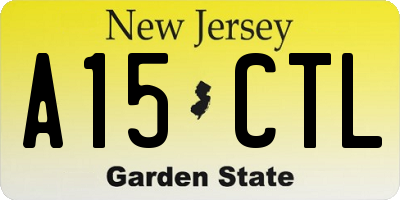 NJ license plate A15CTL