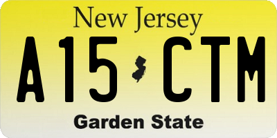 NJ license plate A15CTM