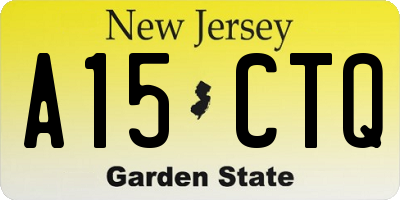 NJ license plate A15CTQ