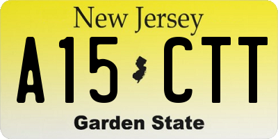 NJ license plate A15CTT