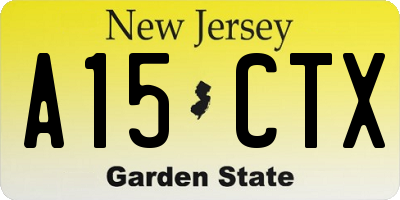 NJ license plate A15CTX