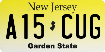NJ license plate A15CUG