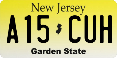 NJ license plate A15CUH
