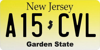 NJ license plate A15CVL