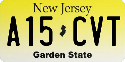 NJ license plate A15CVT