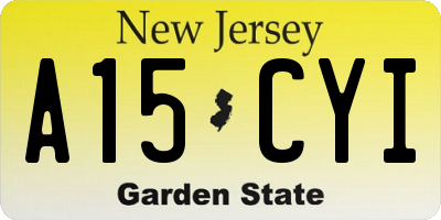 NJ license plate A15CYI