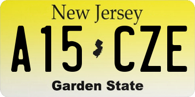 NJ license plate A15CZE