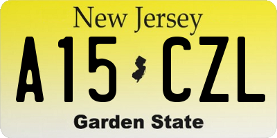 NJ license plate A15CZL
