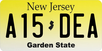 NJ license plate A15DEA