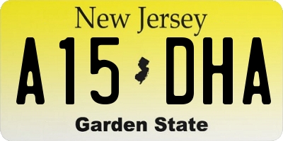 NJ license plate A15DHA