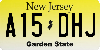 NJ license plate A15DHJ