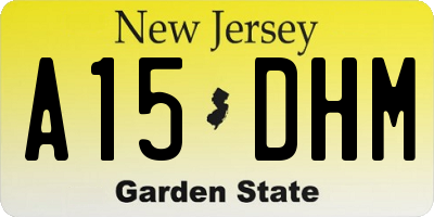 NJ license plate A15DHM