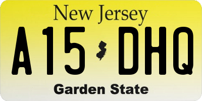 NJ license plate A15DHQ