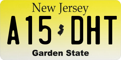 NJ license plate A15DHT