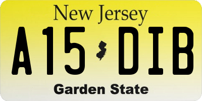 NJ license plate A15DIB