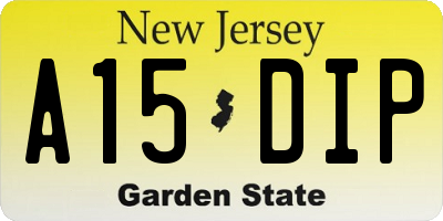 NJ license plate A15DIP