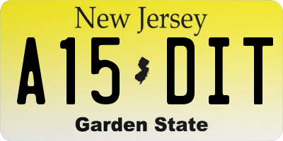 NJ license plate A15DIT