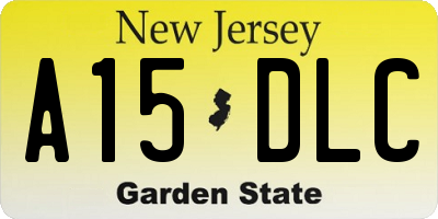 NJ license plate A15DLC