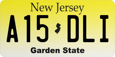 NJ license plate A15DLI