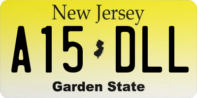 NJ license plate A15DLL