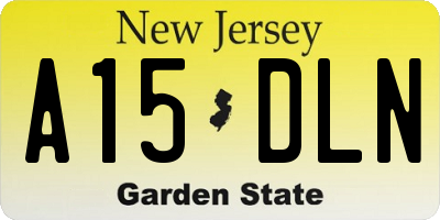 NJ license plate A15DLN