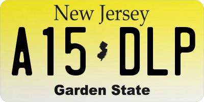 NJ license plate A15DLP