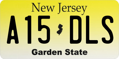 NJ license plate A15DLS