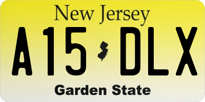 NJ license plate A15DLX