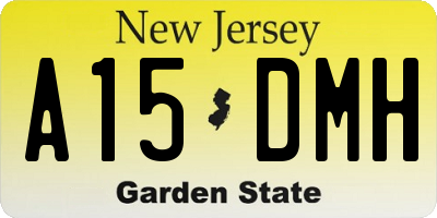 NJ license plate A15DMH